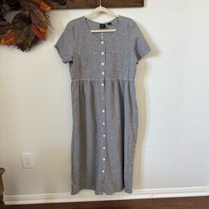 Vtg Erika Classic Black and White Midi Dress